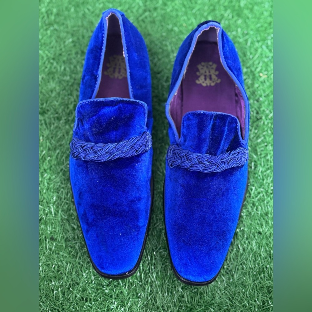 Blue Velvet Men's Loafers Size‎ 9.5
